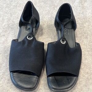 Aerology by Aerosoles Newbury Slip-On Sandals Women's Size 8M Black